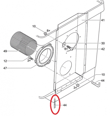 Dichtung Compact Trennwand hinten links