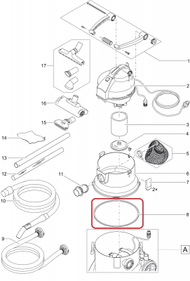 Ersatz Dichtung Tank PondoVac 5