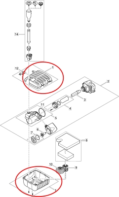 Ersatz Auengehuse Filtral mittel